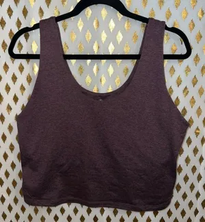 Gaiam sports bra low impact bralette crop top purple size XL thumbnail 1