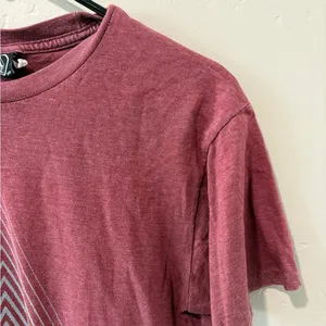 Volcom Burgundy Red Short Sleeve T-Shirt thumbnail 3