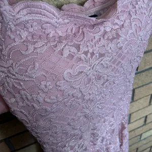 City Studio Juniors Off Shoulder High Low Dress Sparkle Pink Juniors Size 0 thumbnail 2