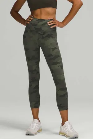 Lululemon Align Leggings 28” Heritage 365 Camo Green Twill Multi Size 6 thumbnail 1