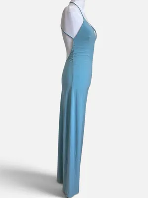 NORMA KAMALI x REVOLVE Slip Low Back Jersey Jumpsuit in Powder Blue Sz. XS thumbnail 10