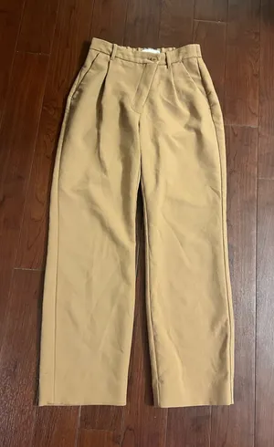 Tan Abercrombie & Fitch Crossover Dress Pants thumbnail 1