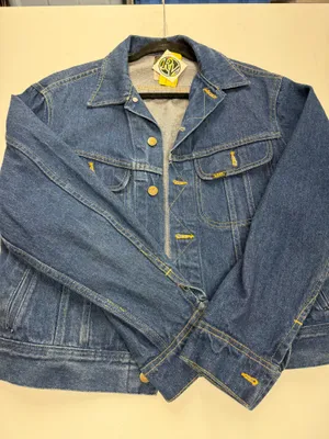 Men's Vintage Lee Denim Trucker Jean Jacket USA Made Size 42R Very Clean thumbnail 1
