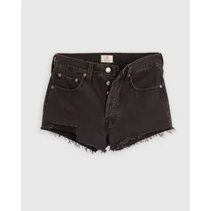 Levi’s 501 Original Fit Black Cut Off Micro Denim Jean Shorts Women’s Size 30 thumbnail 2