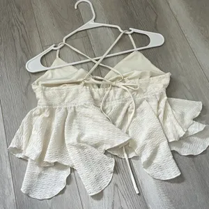 Princess Polly Tank Top asymmetrical fairy crop womens Cream (size 8) festival thumbnail 7