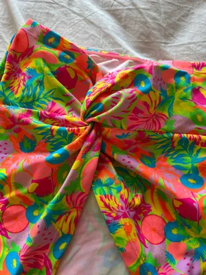 White Fox Neon Twist Skirt Tropicana Print Cover Up thumbnail 7