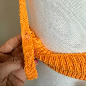 NWT 525 Revolve women's knit bralette size medium in orange thumbnail 3