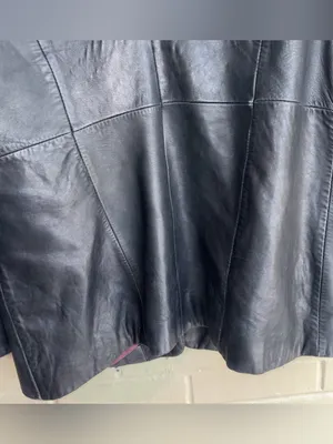 Adler Collection Lambskin Black Leather Blazer Coat Size L thumbnail 8
