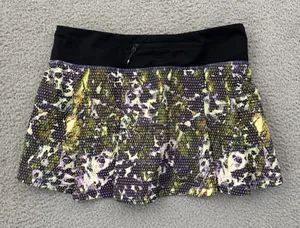 Lululemon Pace Rival Skirt Skort Floral Sport Athletic Athleisure Tennis Women 6 thumbnail 1