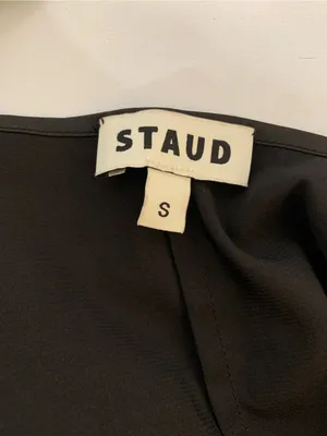 Staud Black Slip Dress - Size Small thumbnail 3