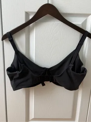 Skims Unlined Demi Bra in Onyx thumbnail 3