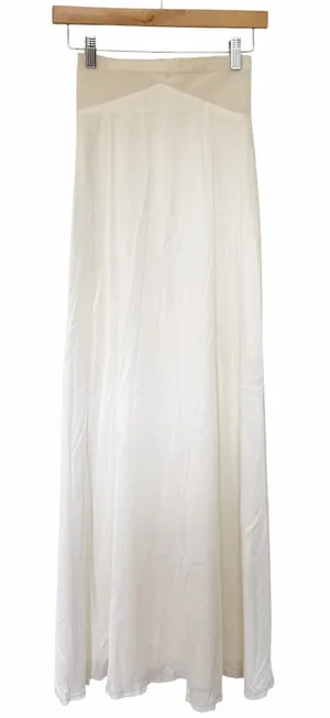 Vintage White Maxi Slip Skirt Coquette Fairycore Sz XS thumbnail 1