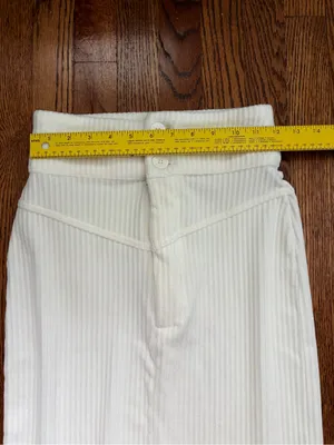 NWT Free People Roxy Rib Pencil Midi Skirt Creme XS High Waist Ribbed $78 thumbnail 8