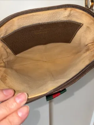 Gucci Beige Brown GG Canvas Crossbody with Green-Red Stripe thumbnail 5