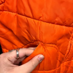 The Vintage Shop Vintage 80s Chalk Line Clemson Tigers Orange Puffer Paw Logo Vest Large L CU USC thumbnail 7