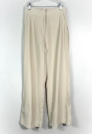H&M Light Beige Tan High Waisted Straight Leg Slack Trouser Pants Size 4 Office thumbnail 1