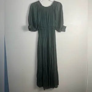 NWT MinkPink x Revolve Anya off shoulder Midi Dress in Dark teal size x-small thumbnail 6