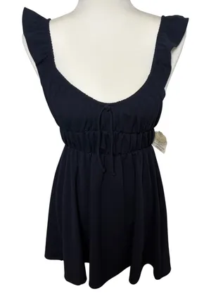 New Altar'd State Navy Blue Mini‎ Dress Babydoll Graduation Ruffle Strap sz XS thumbnail 1