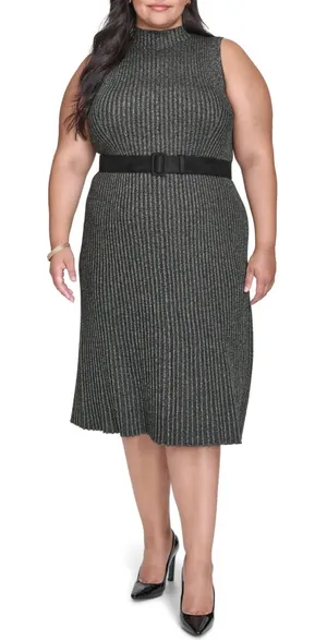 NEW DKNY Metallic Rib‎ Knit Maxi Dress Gala Party Autumn Wedding Guest Dress thumbnail 1