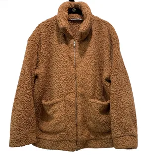 Ecowish Brown Teddy Jacket for Women Sz(L) thumbnail 2