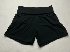 Nike Dri-FIT Womens Black High Waisted Foldover‎ Yoga Training Shorts Small thumbnail 1