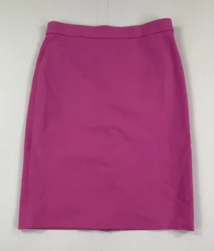 J.Crew No. 2 Skirt Womens 6 Pink Twill Pencil Knee Length Lined Stretch Office thumbnail 1
