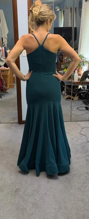 Azazie Bridesmaid Dress Peacock Mermaid Stretch thumbnail 4
