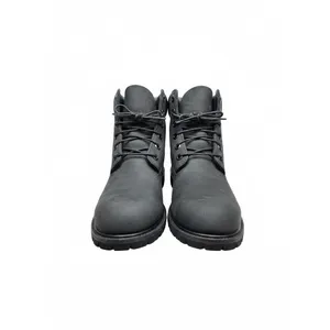 Timberland 6 Inch Premium Waterproof Boots Black Nubuck Leather Womens Lace Up thumbnail 2