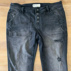 Free People Black Boyfriend Jeans 6 thumbnail 3