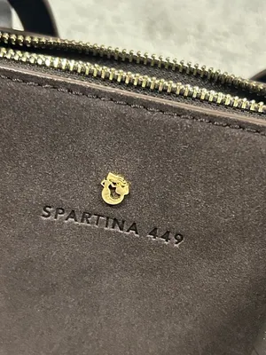 Spartina 449 brown suede leather whipstitch purse handbag shoulder bag thumbnail 2