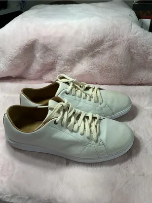 Cole Haan Women's Off-White Leather Sneakers B12 thumbnail 3