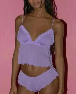 Out From Under Urban Outfitters Size Large Cami Ruffle Top Lingerie NWOT thumbnail 2