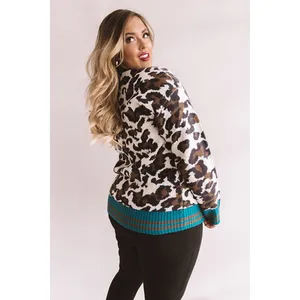 New | Women’s 1x/2x Oddy Boutique Leopard Print Sweater thumbnail 3