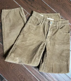 Levi’s Premium Corduroy Tan Baggy Dad Pants Womens Size 24 thumbnail 1