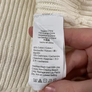 J Crew Ribbed cotton cashmere blend relaxed turtleneck sweater in ivory size XS thumbnail 13