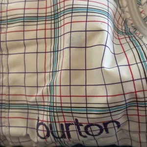 Burton DryRide Snowboard Ski Jacket Parka White Red Blue Plaid Pattern Sz S thumbnail 9
