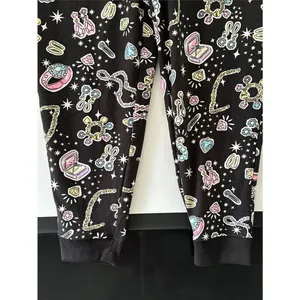 Cuddl Duds Sweater Knit Pajama Set NEW Long Sleeve Pants XXL Black Diamond Jewel thumbnail 8
