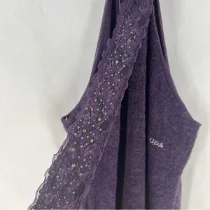 Coconuda‎ Donna Purple Mohair Blend Knit Halter Midi Dress Size L thumbnail 5