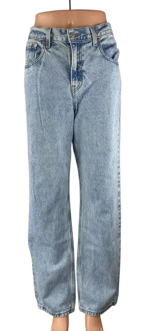 Levi's Low Pro Straight Women's Blue Light Wash High Waist Denim Jeans Pants 30 thumbnail 1