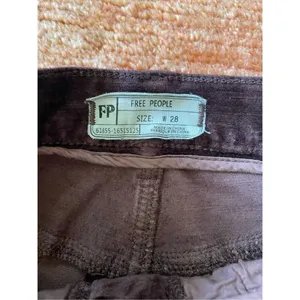 Free People Mulberry Cyndi High Rise Stretch Velvet Pants W28 thumbnail 4