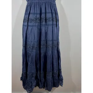 Love The Label Blue Intricate Beaded Details Maxi Dress XS Cottage core Coquette thumbnail 5