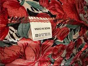 Red Floral Halter Midi Dress Size XXL thumbnail 13