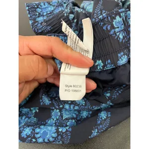 Seafolly‎ Blue Floral Swim Shorts Boardshorts Elastic Waist Resort Beach Small thumbnail 3