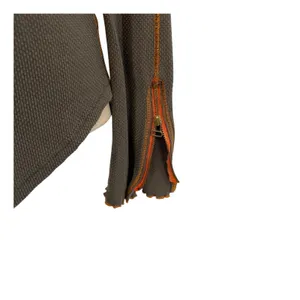 Free People Waffle‎ Knit Thermal Top Olive Green Zip Cuff Long Sleeve Womens M thumbnail 7