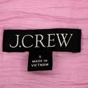 J.Crew Crinkle Belted Button-Up Maxi‎ Shirt Dress S Pink Long Sleeve Side Slit thumbnail 7