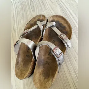 Birkenstock Silver Strappy Sandals thumbnail 10