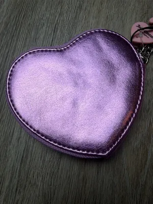 Juicy Couture Y2K Violet Heart Zip Around Coin Purse/Wallet/Wristlet thumbnail 3
