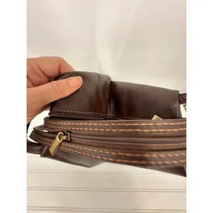 Tuscany Leather Backpack Purse Women OS Brown Leather Handmade Italy Sling Zip thumbnail 11