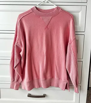 Pink aerie oversized crewneck thumbnail 1
