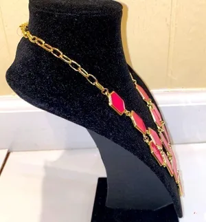 Amrita Singh Fushia Noah’s ark statement necklace. NWT. thumbnail 5